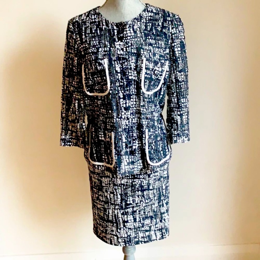 Escada Black & White Summer Suit